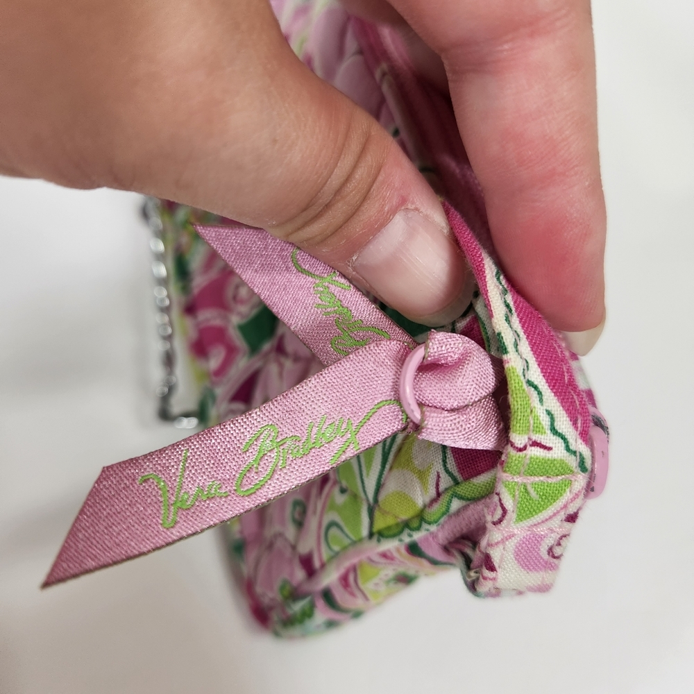 Vera Bradley wristlet pinwheel pink cotton zippered - Picture 3 of 10